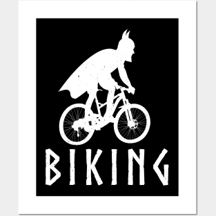 Funny Biking Viking Posters and Art